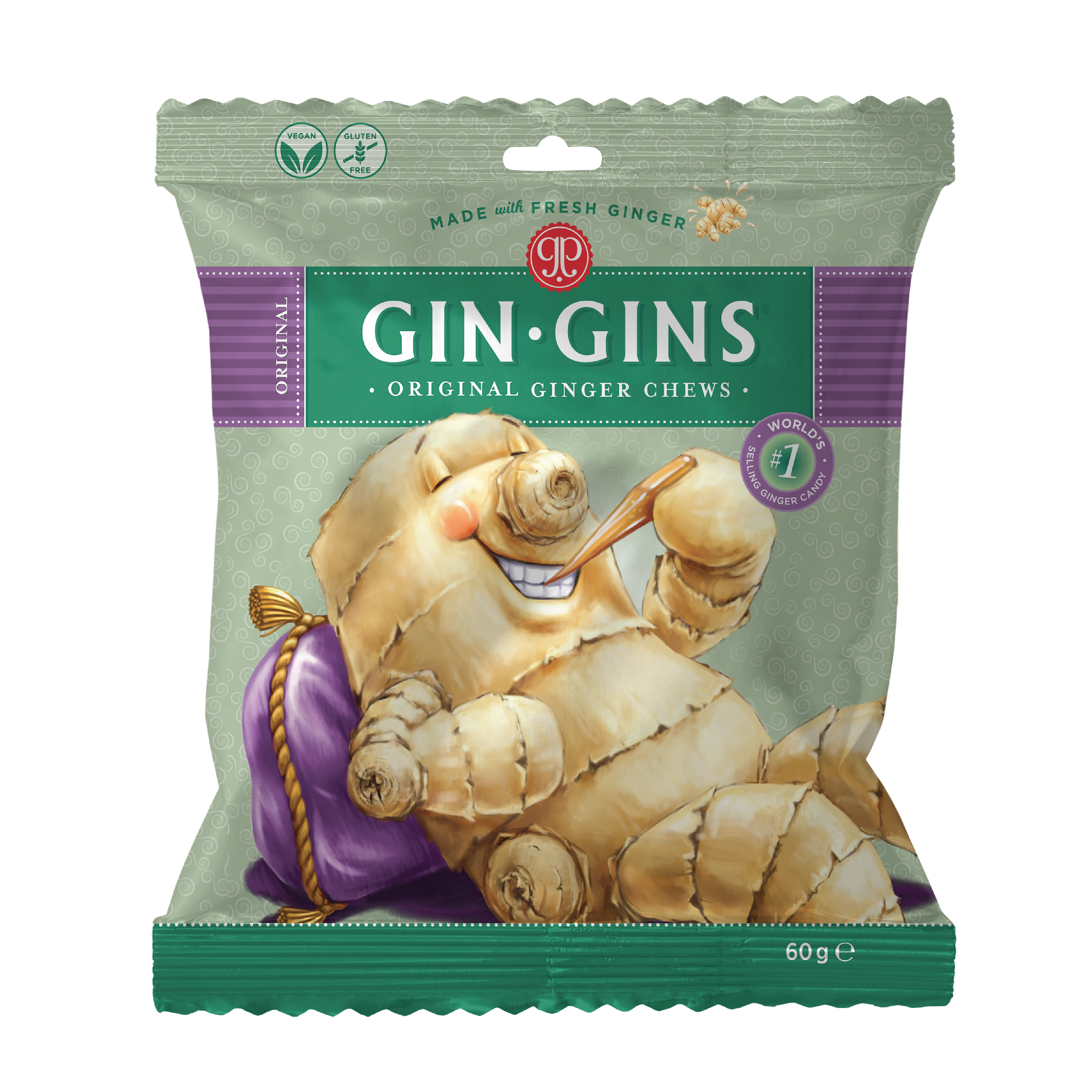 97202 Original Ginger Chews Bag 60g EU_1000px