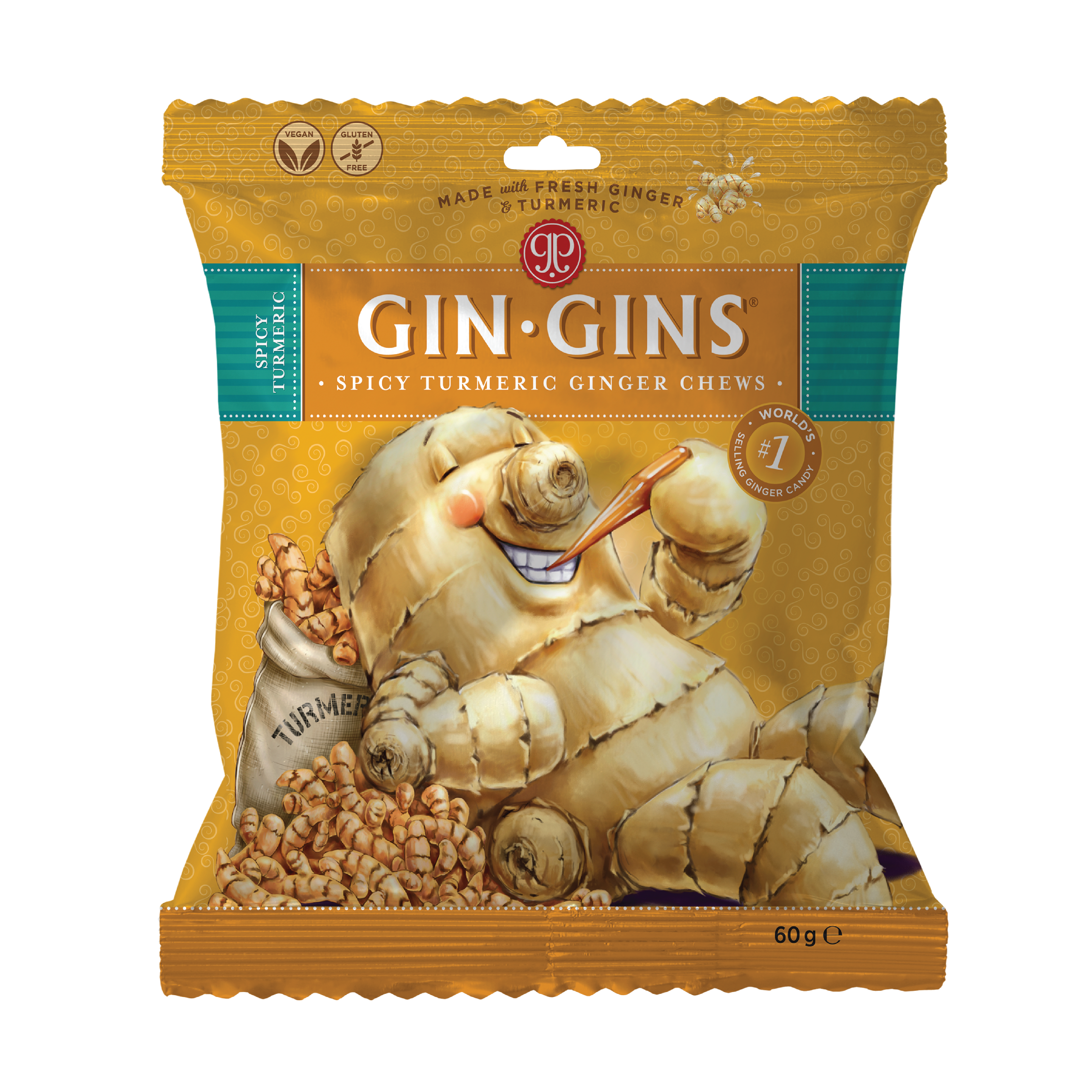 97204 Spicy Turmeric Ginger Chews Bag 60g EU_1000px